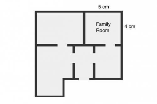 Please answer both questions 1. A floor plan of a house was drawn using a scale of 1 cm = 1.5 m. The