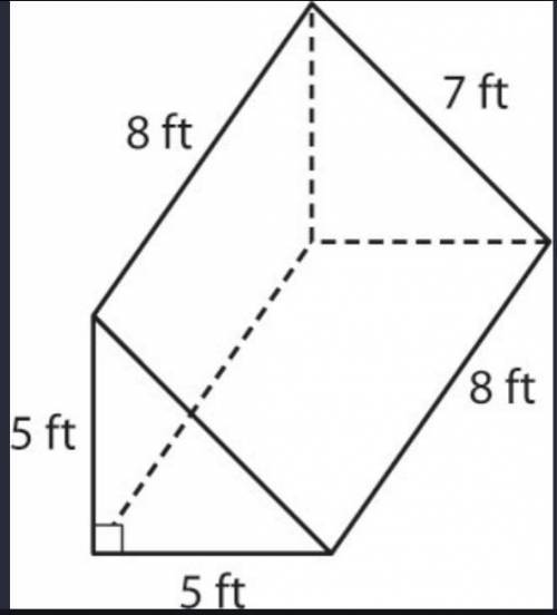 Find the surface are of the prism.