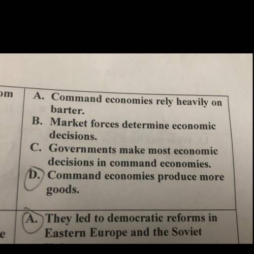 Command economies differ from market economies in that?