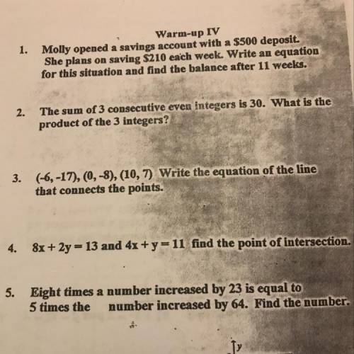 Can Someone help with problems 2,3,4. Please