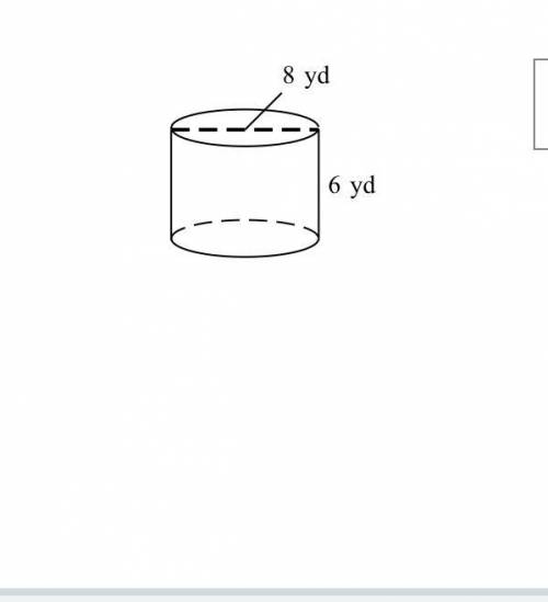 Find the surface area of a cylinder with a base diameter of 8 yd and a height of 6 yd.