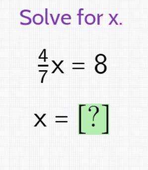 Solve for x in the equation shown below