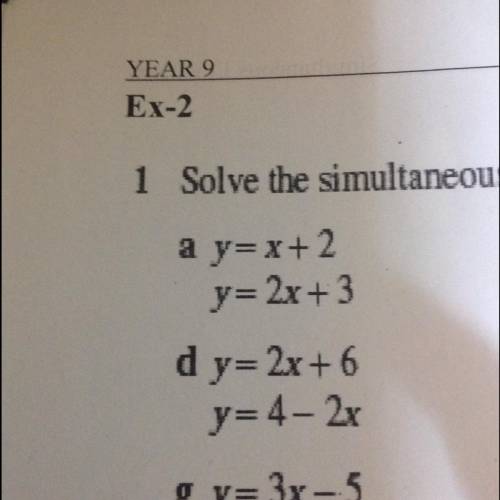 CAN U GUYS PELASE ANSWER THE SIMULTANEOUS EQUATION QUESTION QUESTIONS ASAP. THIS IS EXTREMELY URGENT