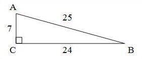 In triangle ABC, cos A =  7 25 . Which other expression has a value of  7 25 ? A) sin B  B) tan B  C