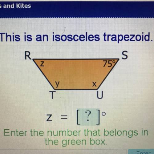 This is an isosceles trapezoid. z = [?]