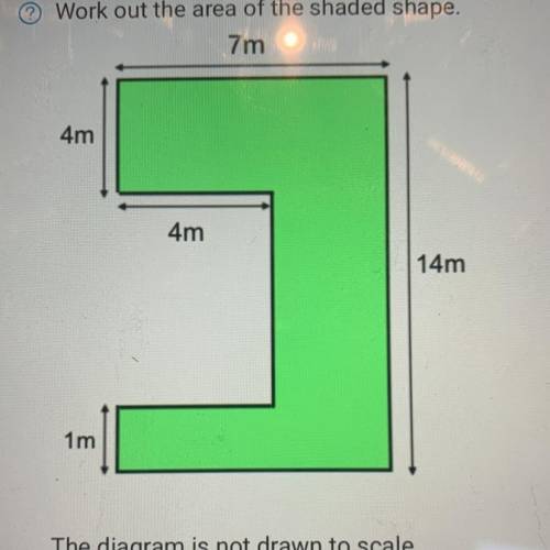 Work out the area of the shaded shape