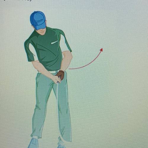 PLEASE HELP! The golfer's right arm is moving In which anatomical directions in the picture above?