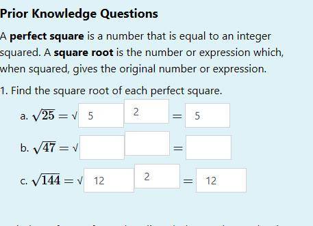Here is the question what goes in square root 47  I NEED HELP ASP