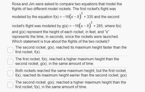 Which statement is TRUE about the flight of 2 rockets?