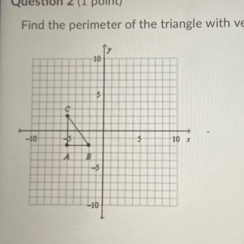 Find the perimeter of the triangle with vertices A(-5, -2), B(-2,-2), and C(-5, 2). a) 12 units b) 3