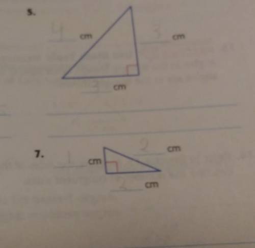 Measure the sides of each triangle to the nearest tenth of a centimeter then describe the number of