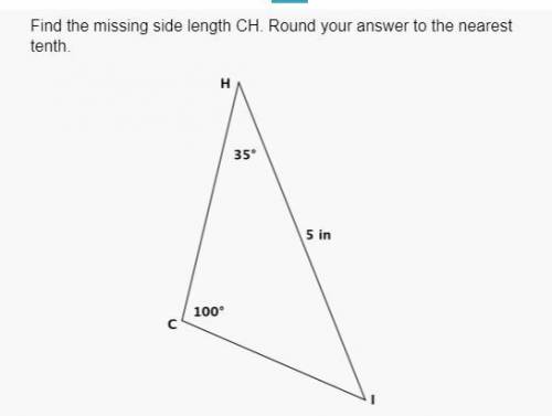 Find the missing side CH. Round answer to the nearest tenth.