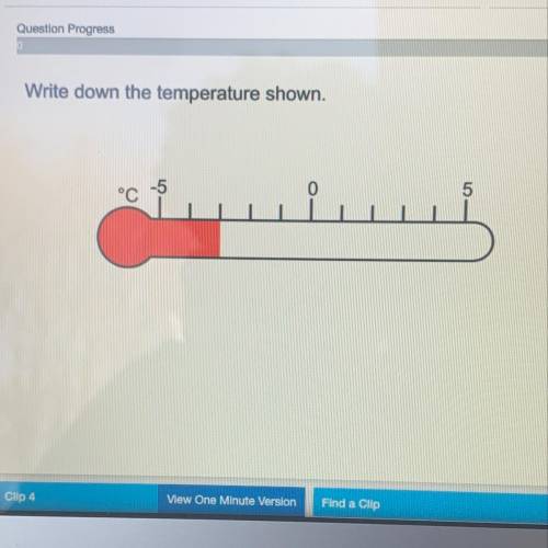 Write down the temperature shown?