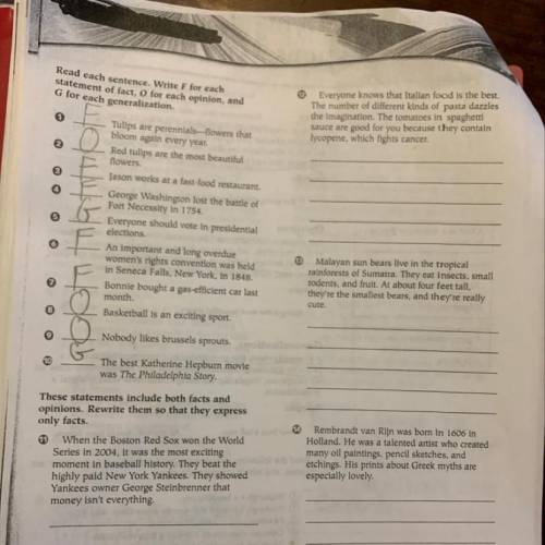 Can you please help me correct #1-10 & help me answer #11-14?