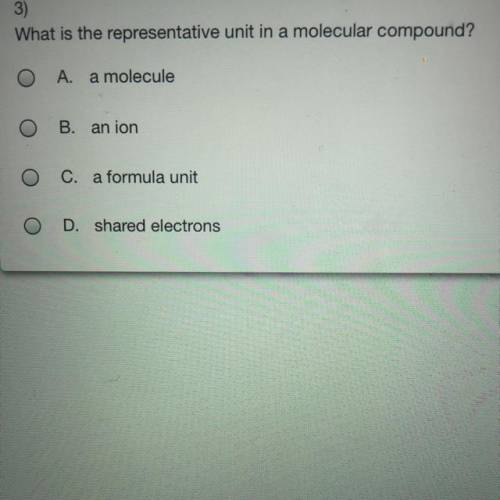 What is the representative unit in a molecular compound
