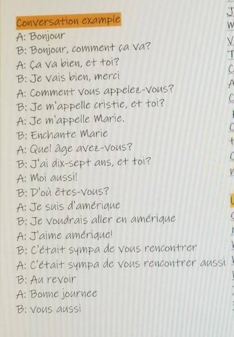 Is this conversation in french correct? I'm learning french and I had to write a conversation.
