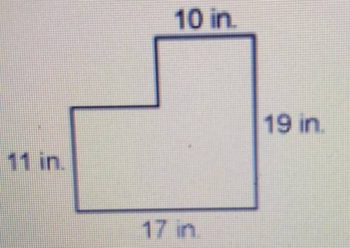 What is the perimeter of the figure? A. 57 in. B. 323 in. C. 72 in. D. 110 in.