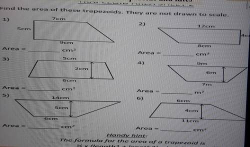 Find the area of these Trapezoid