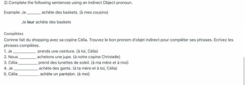 Indirect object pronoun questions.