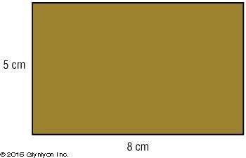 Which statement is true about this rectangle? Its area is 13 centimeters, and its perimeter is 40 sq