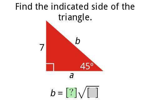 Find the indicated side of the triangle.