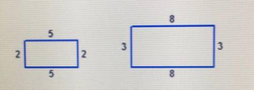 Which proportion could be used to determine if the figures represent a dilation?  A)2/3=5/8 B)2/3=8/