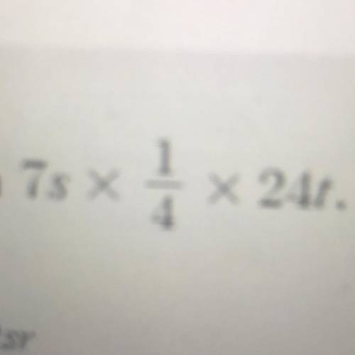 What is (-1/3a) x (-21) x 4b simplified