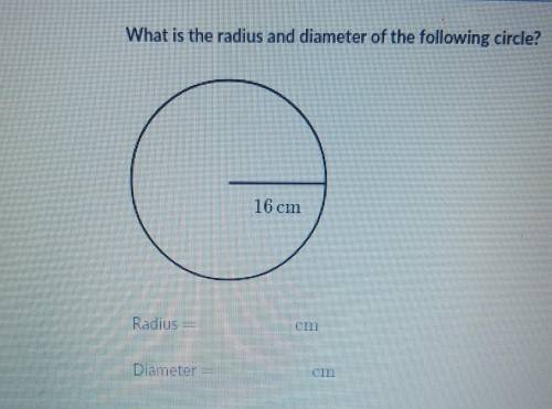 Radius and diameter ?