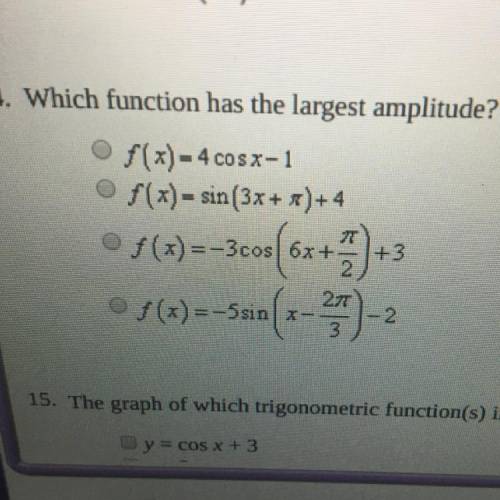 Which function has the largest amplitude?