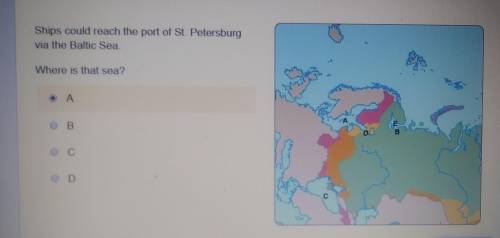 Ships could reach the port of St. Petersburgvia the Baltic Sea.Where is that sea?