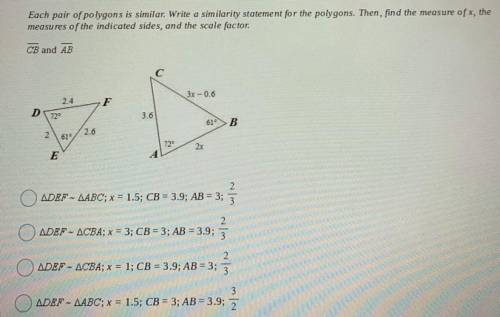 Please help! Refer to added photo.  Each pair of polygons is similar. Write a similarity statement f