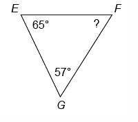 What is the measure of EFG in the triangle shown?