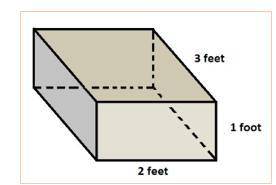A package is shaped like a right rectangular prism. Use the dimensions shown to find the total surfa