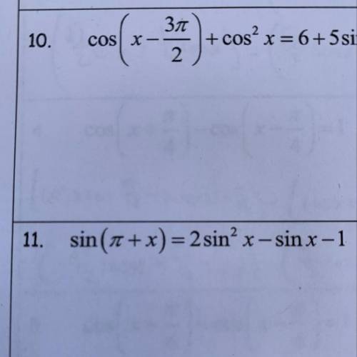 I need to solve #11 between [0,2pi)
