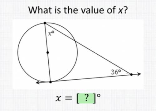 What is the value of x?thank you in advance for the help!