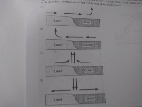 Earth Science please help Adjacent land and ocean surfaces have the same temperature at sunrise on a