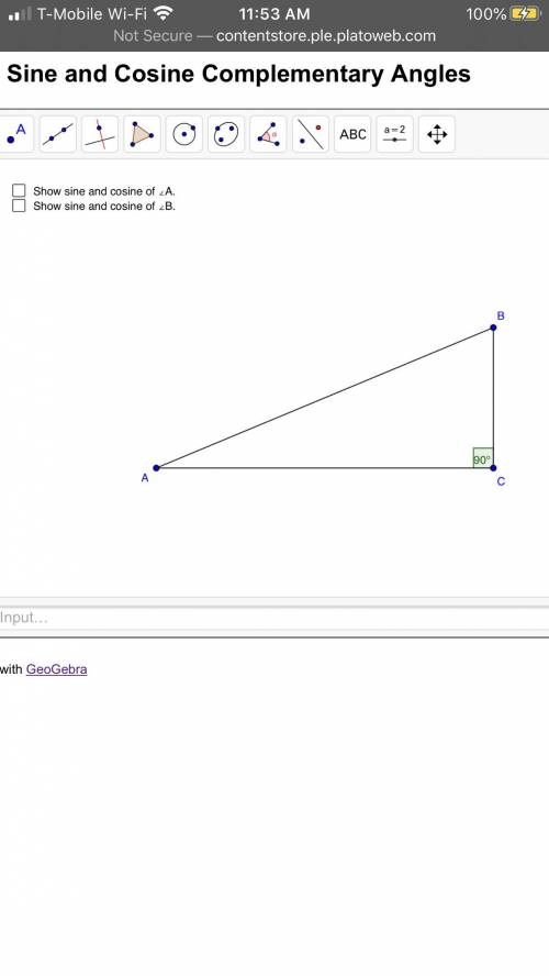Measure angle a and angle b and find their sum. How are the angles related?