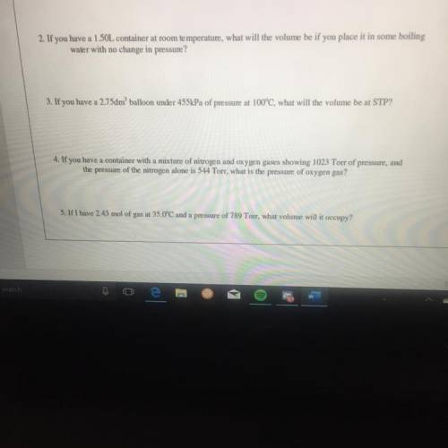 Gas law questions 2-5. Will give brainliest.