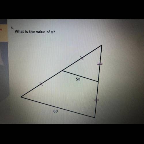 Please help  What is the value of x?  A:12  B:15 C: 6 D: 30