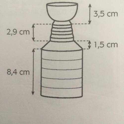 What is the total height of the real Stanley Cup if this replica is on a 2:11 scale?