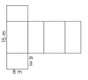 The LATERAL Surface Area for the shape below is ____________. (assume the bases are the ends on the