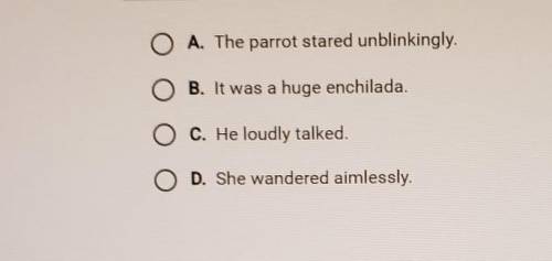 In which of the following sentences is the adverb misplaced??help please!!