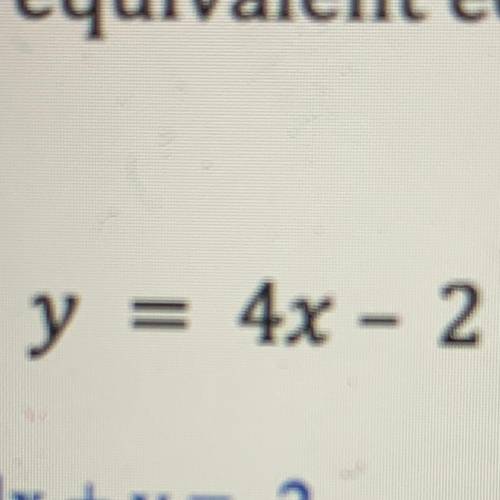 Equivalent equation in standard form