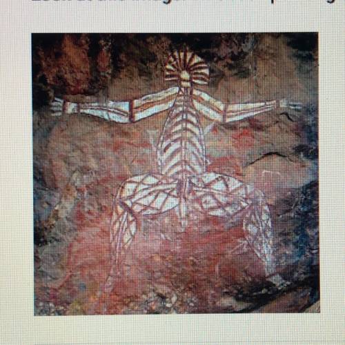 Look at this image. This rock painting comes from what region? A. Europe B. Africa C. Oceania D. Nor