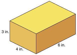 What is the surface area of the rectangular prism below? 32 in 2 84 in 2 96 in 2 108 in 2