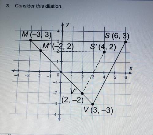 Need help with this 1 math problem. Question A) Is the image of the dilation a reduction or an enlar