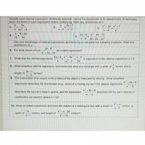 What is the correct answer to number 9? Please explain step by step.