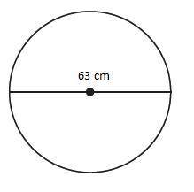 9: Part A The diameter of a circle is 63 centimeters. Find its circumference. Use π=3.14.  A 31.5