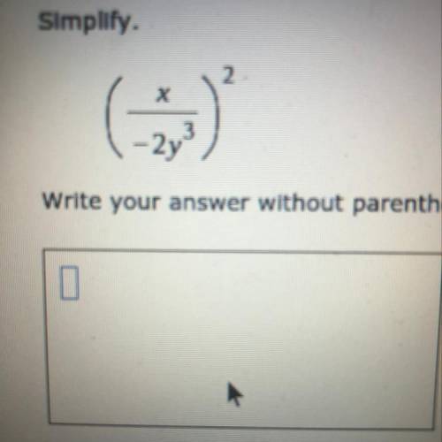 Simplify and write answer without parentheses