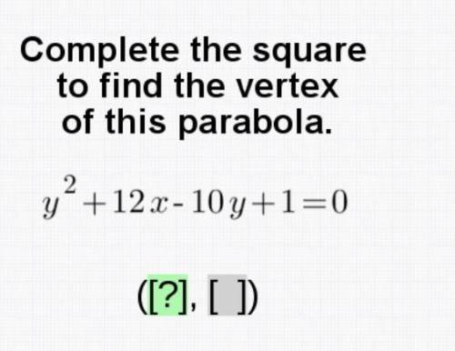 Complete the square to find the vertex of this parabola.